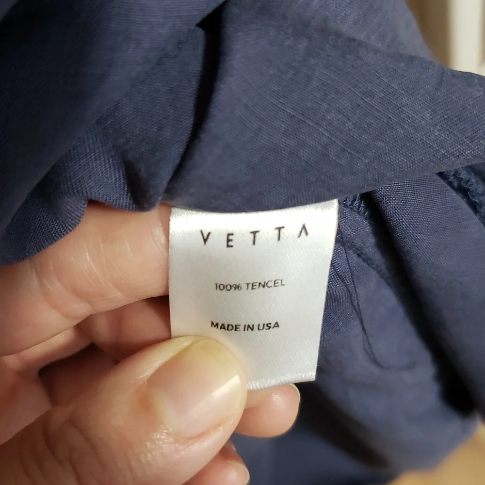 Vetta Button-up Midi Dress, Color "Washed Navy", Sixe XL - Picture 6 of 11